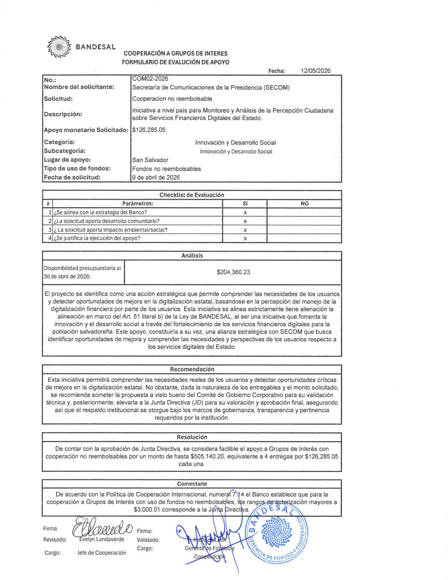 Formulario de evaluación COM02-2026, 12 may de 2026